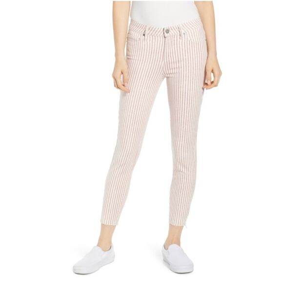 PAIGE Hoxton High Waist Raw Hem Ankle Skinny Jeans - Picture 1 of 9